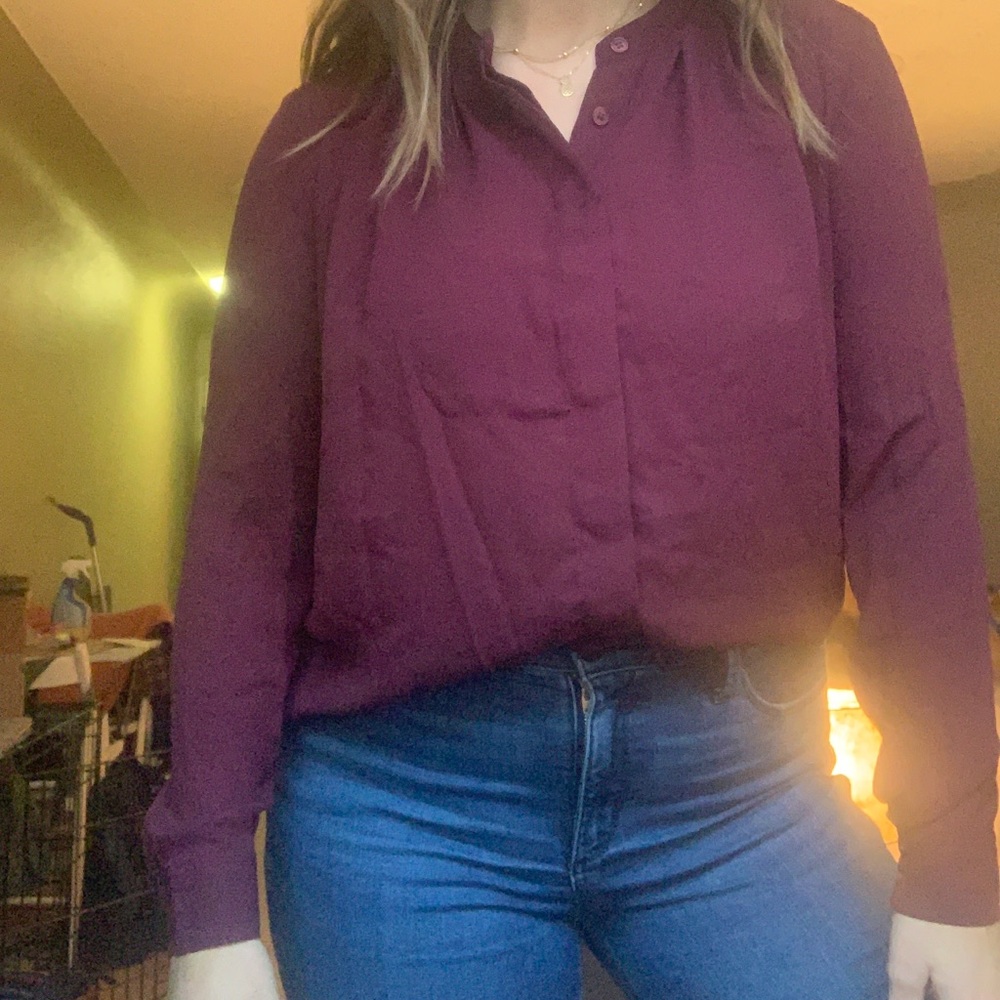 Maroon Blouse - Perfect for Work